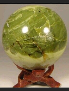 BIG 2.5-inch Indian Serpentine Statement Piece Sphere|High Grade Crystal Art NEW